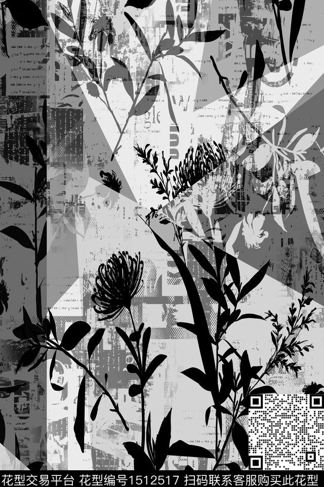 b170.jpg - 1512517 - 男装 花卉 抽象 - 数码印花花型 － 男装花型设计 － 瓦栏