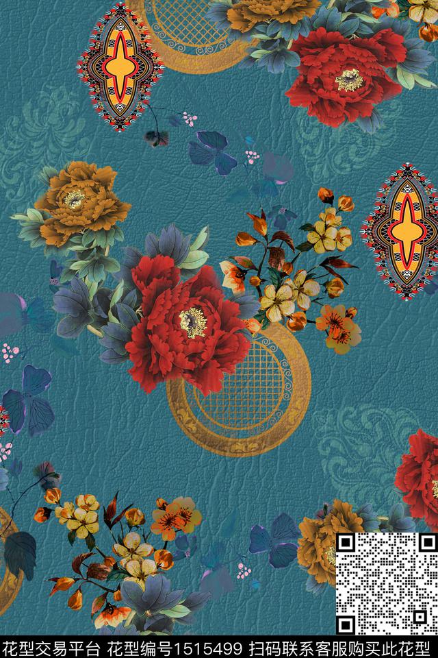 LT0C006.jpg - 1515499 - 香云纱 中国 中老年 - 数码印花花型 － 女装花型设计 － 瓦栏