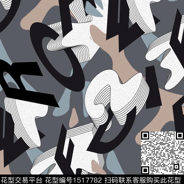 R2210109.jpg - 1517782 - 线条 字母 迷彩 - 数码印花花型 － 男装花型设计 － 瓦栏