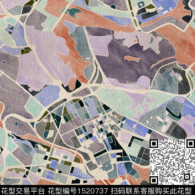 R2210073.jpg - 1520737 - 地图 字母 黑白花型 - 数码印花花型 － 男装花型设计 － 瓦栏