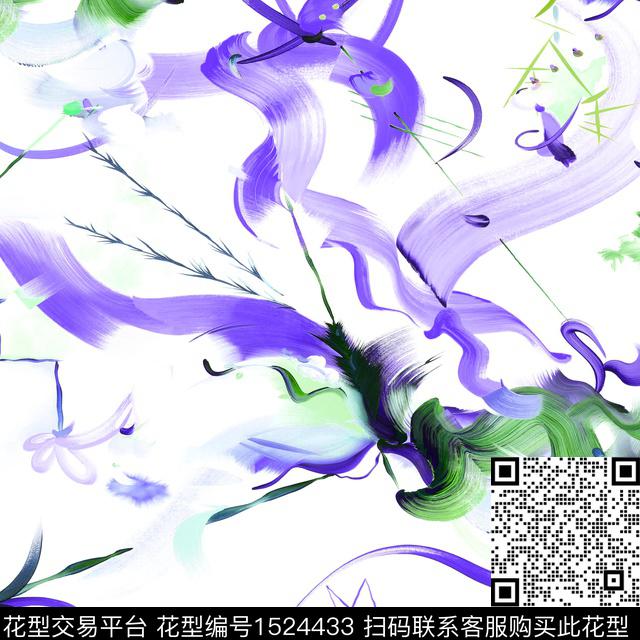 R2212110A.jpg - 1524433 - 油画花型 抽象 笔触 - 数码印花花型 － 女装花型设计 － 瓦栏
