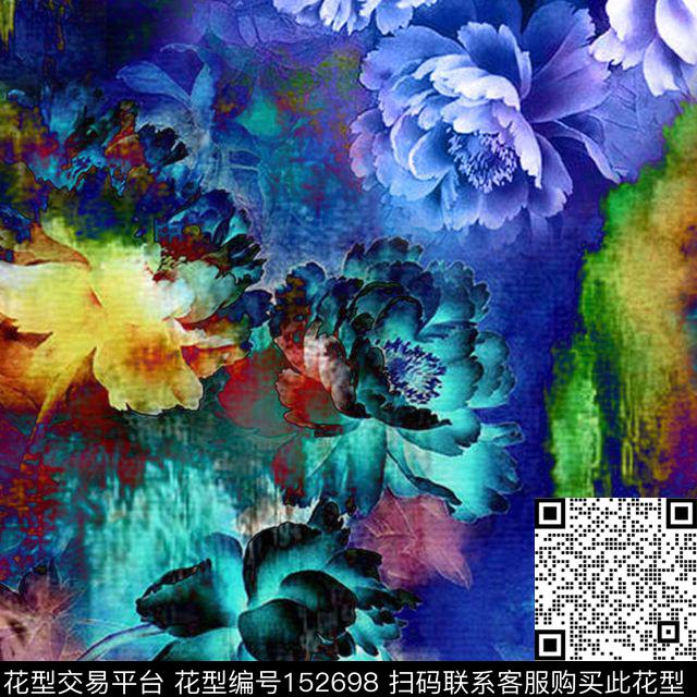 妖魅 - 152698 -  - 数码印花花型 － 女装花型设计 － 瓦栏