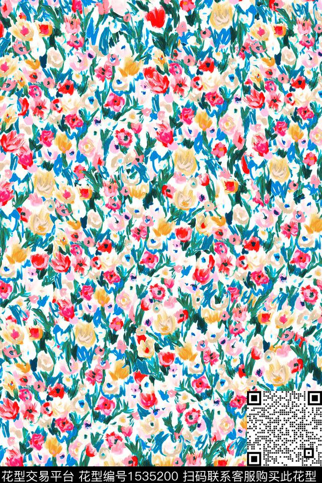 0494.jpg - 1535200 - 大牌风 花卉 小碎花 - 数码印花花型 － 女装花型设计 － 瓦栏