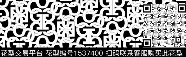 C23050702-1.jpg - 1537400 - 大牌风 字母 线条 - 数码印花花型 － 女装花型设计 － 瓦栏