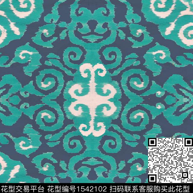 RM101 pattern.jpg - 1542102 - 民族风 花纹 纹理 - 数码印花花型 － 女装花型设计 － 瓦栏