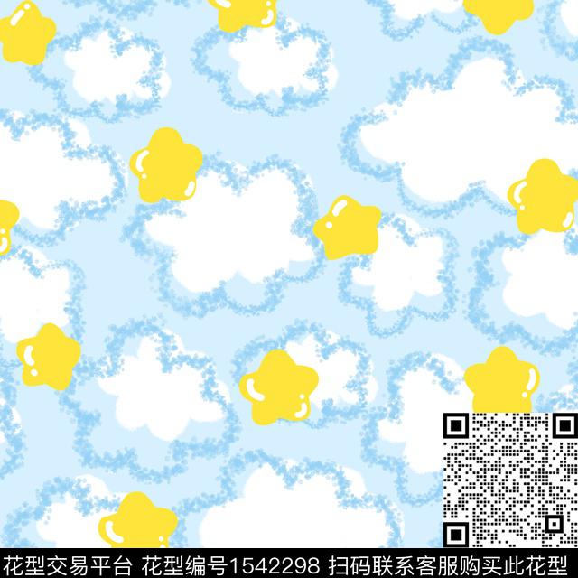 10.jpg - 1542298 - 卡通 可爱 云朵 - 数码印花花型 － 童装花型设计 － 瓦栏