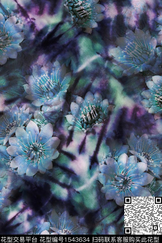 YD9469150.jpg - 1543634 - 肌理 抽象 花卉 - 数码印花花型 － 女装花型设计 － 瓦栏