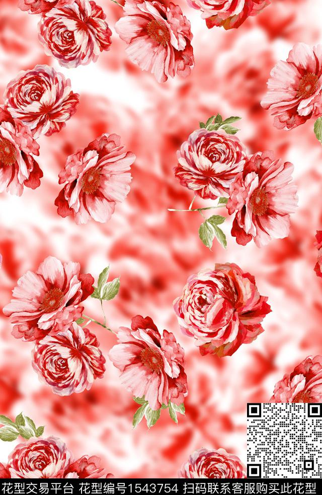 2021121801.jpg - 1543754 - 花卉 满版散花 影花 - 数码印花花型 － 女装花型设计 － 瓦栏