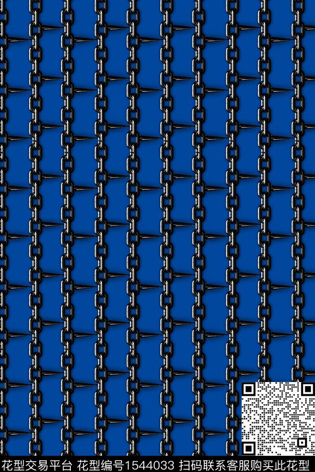 人生起伏.jpg - 1544033 - 男装满版花 男装 蓝色 - 数码印花花型 － 男装花型设计 － 瓦栏
