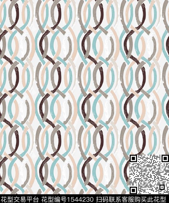 JXSJ070723.jpg - 1544230 - 家纺 线条 条纹 - 数码印花花型 － 沙发布花型设计 － 瓦栏
