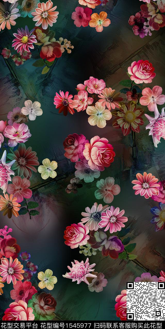 197.jpg - 1545977 - 花卉 中老年 小花 - 数码印花花型 － 女装花型设计 － 瓦栏