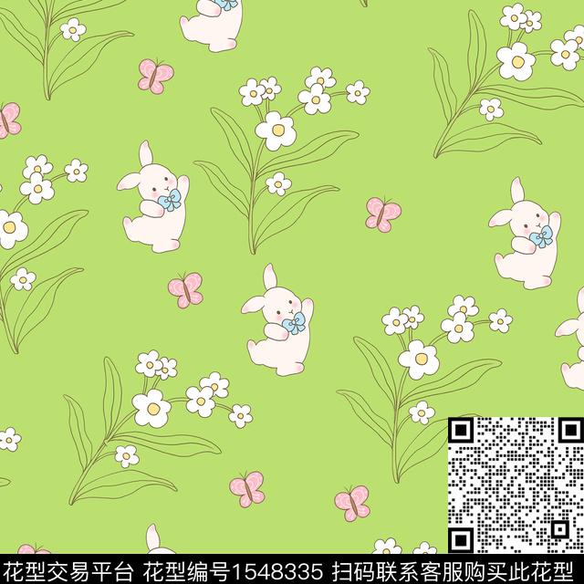 R2307088.jpg - 1548335 - 趣味 童装 小兔子 - 数码印花花型 － 童装花型设计 － 瓦栏