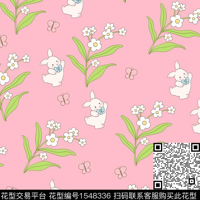 R2307088A.jpg - 1548336 - 趣味 童装 小兔子 - 数码印花花型 － 童装花型设计 － 瓦栏