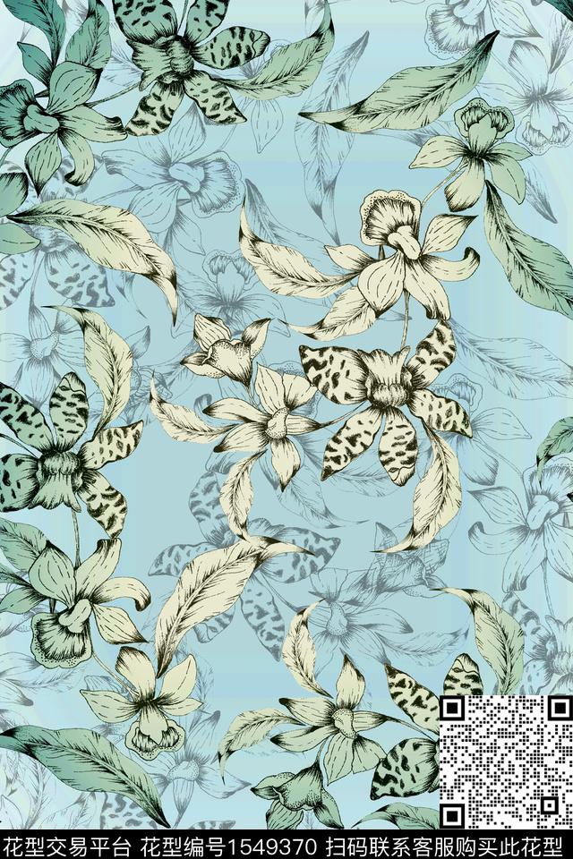 WC03178.jpg - 1549370 - 绿植树叶 花卉 影花 - 数码印花花型 － 女装花型设计 － 瓦栏