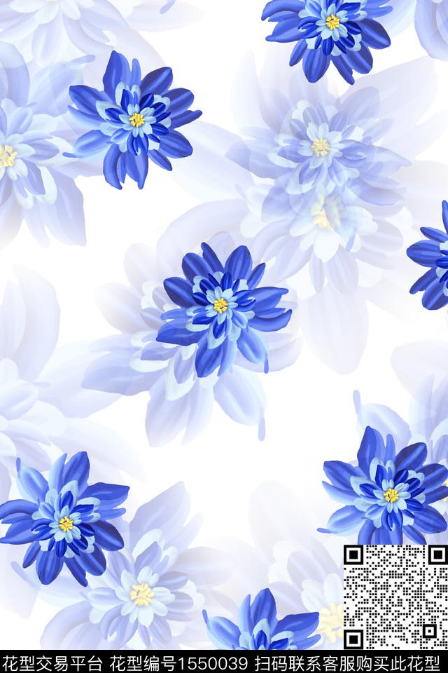 WC03186.jpg - 1550039 - 水彩 花卉 影花 - 数码印花花型 － 女装花型设计 － 瓦栏