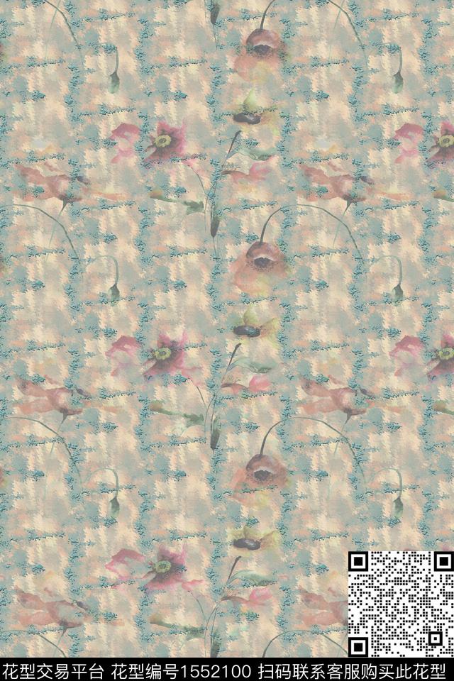 15(1).jpg - 1552100 - 花卉 水彩 肌理 - 数码印花花型 － 女装花型设计 － 瓦栏