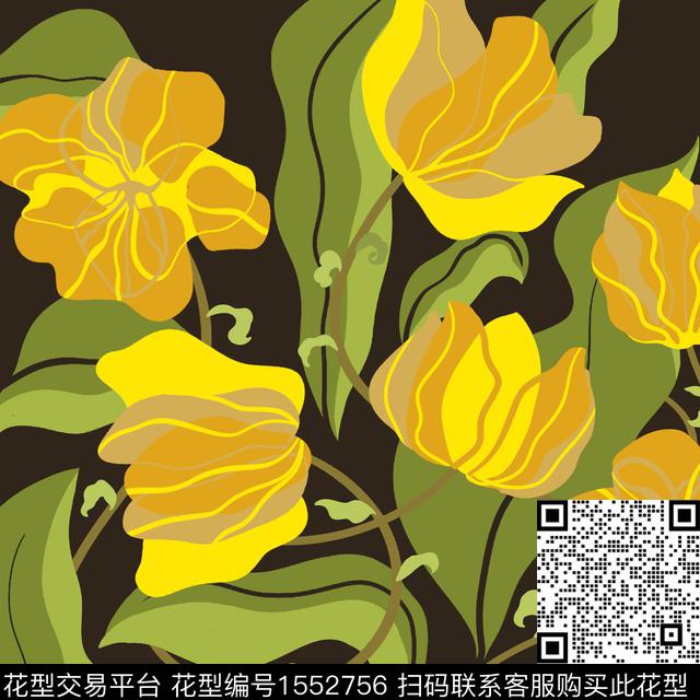 7F889C8A-2410-4F10-9272-8B7EFDB6202D.jpg - 1552756 - 定位花 花卉 几何花卉 - 传统印花花型 － 礼品花型设计 － 瓦栏