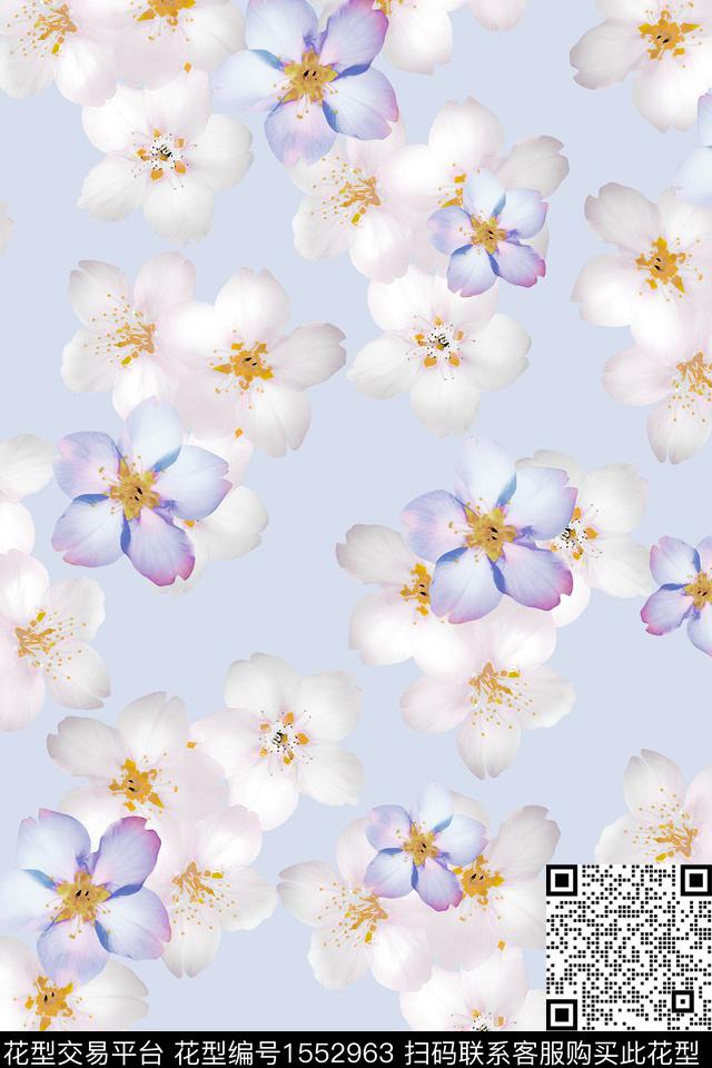 Z14486.jpg - 1552963 - 清爽 小碎花 花卉 - 数码印花花型 － 女装花型设计 － 瓦栏
