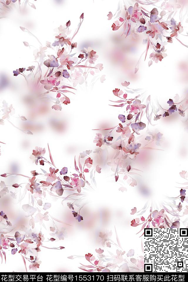 LY020.jpg - 1553170 - 花卉 水彩 模糊 - 数码印花花型 － 女装花型设计 － 瓦栏