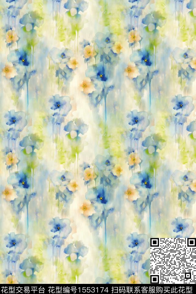 LY017.jpg - 1553174 - 水彩 花卉 抽象花卉 - 数码印花花型 － 女装花型设计 － 瓦栏