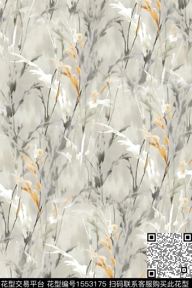 LY016.jpg - 1553175 - 水彩 叶子 抽象花卉 - 数码印花花型 － 女装花型设计 － 瓦栏