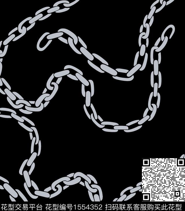 R1902006.jpg - 1554352 - 单色 链条 黑白花型 - 传统印花花型 － 男装花型设计 － 瓦栏