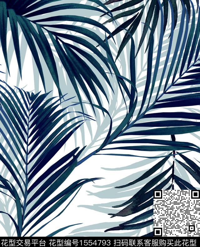 R1903011A.jpg - 1554793 - 棕榈树 热带花型 2024男装印花 - 数码印花花型 － 男装花型设计 － 瓦栏