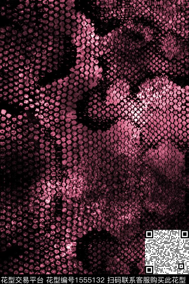 231107.jpg - 1555132 - 动物纹 蛇纹 肌理 - 数码印花花型 － 女装花型设计 － 瓦栏