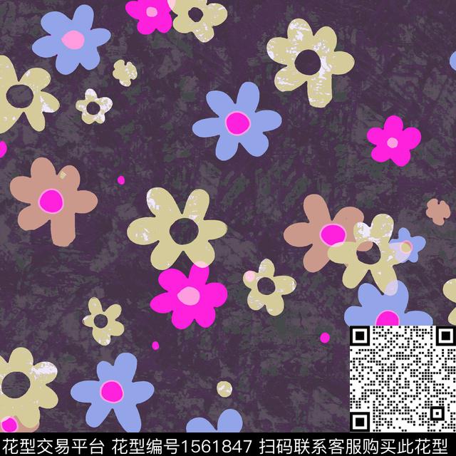 ZZ493 pat var4.jpg - 1561847 - 花卉 肌理 底纹 - 数码印花花型 － 女装花型设计 － 瓦栏