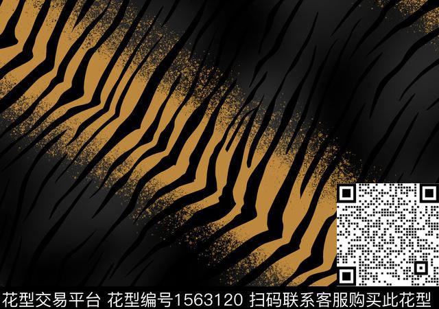 豹纹.jpg - 1563120 - 纹理 斑马 动物纹 - 数码印花花型 － 女装花型设计 － 瓦栏