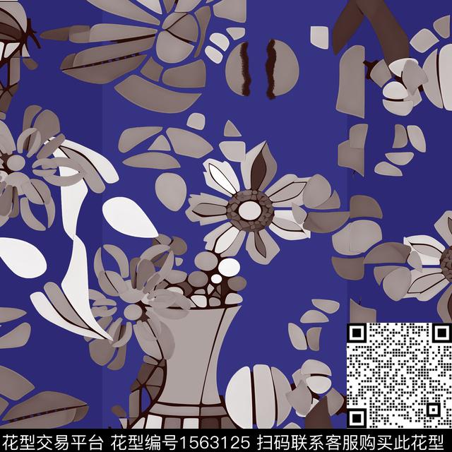 66556.jpg - 1563125 - 抽象花卉 混合拼接 炫彩 - 数码印花花型 － 女装花型设计 － 瓦栏