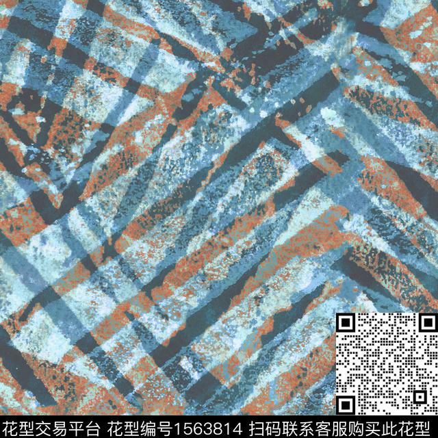 AM16U273 pattern rame.jpg - 1563814 - 扎染 抽象 条纹 - 数码印花花型 － 女装花型设计 － 瓦栏