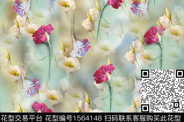 HDS-Y23071905.jpg - 1564148 - 花卉 碎花 - 数码印花花型 － 女装花型设计 － 瓦栏