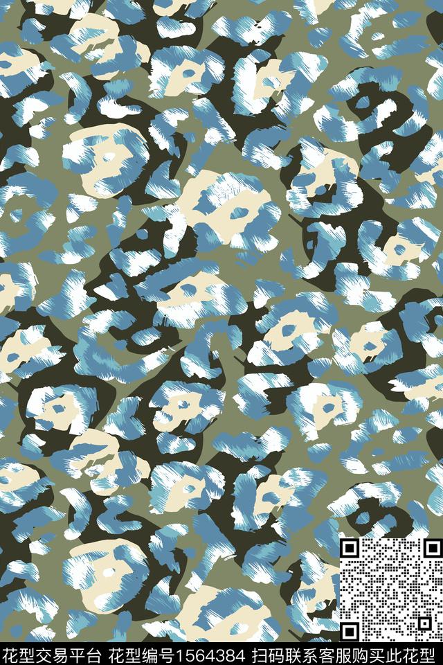 豹纹点点2.jpg - 1564384 - 动物纹 豹纹 迷彩 - 数码印花花型 － 男装花型设计 － 瓦栏