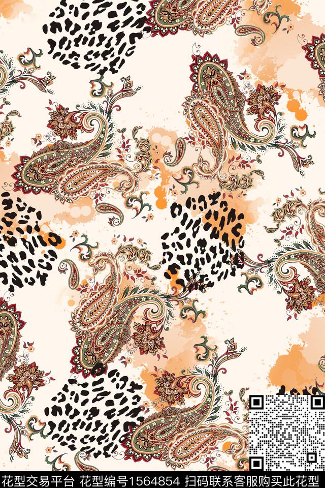 HTB2A034.jpg - 1564854 - 民族风 佩斯利 豹纹 - 数码印花花型 － 女装花型设计 － 瓦栏