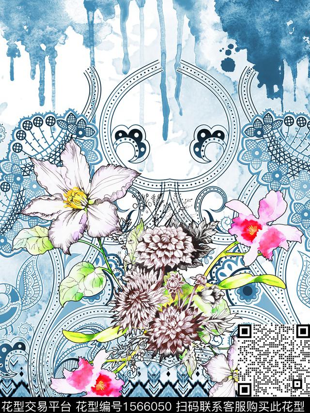 1 (3).jpg - 1566050 - 民族风 花卉 定位花 - 数码印花花型 － 女装花型设计 － 瓦栏