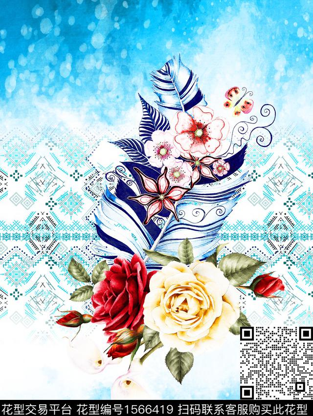 1 (7).jpg - 1566419 - 民族风 花卉 底纹 - 数码印花花型 － 女装花型设计 － 瓦栏