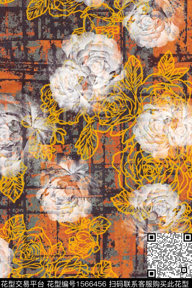 long-0041.jpg - 1566456 - 花卉 底纹 中老年女装 - 数码印花花型 － 女装花型设计 － 瓦栏