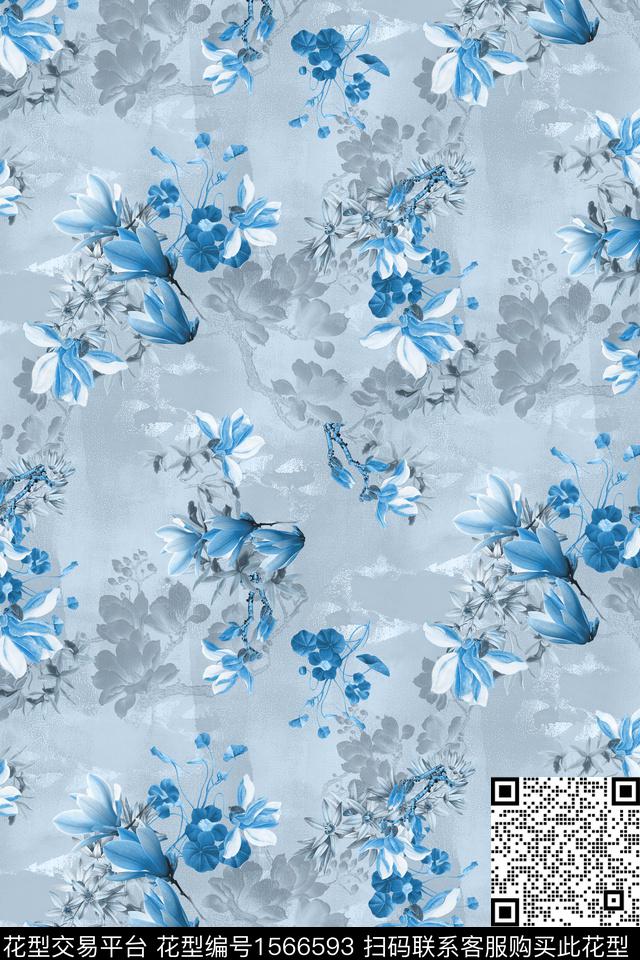 MM1014.jpg - 1566593 - 花卉 中国风 底纹 - 数码印花花型 － 女装花型设计 － 瓦栏