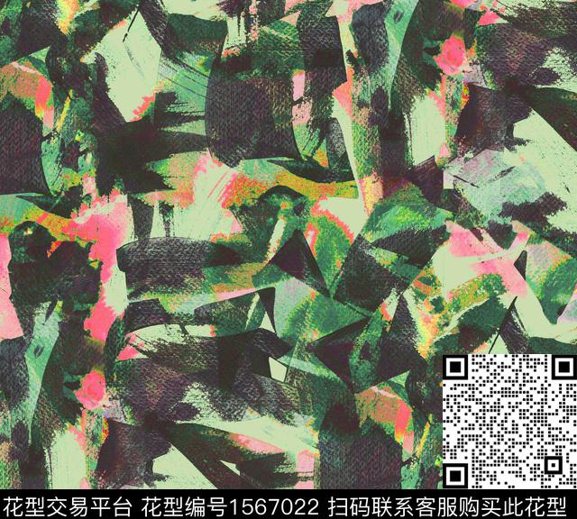 AM16U247 orig var 2.jpg - 1567022 - 抽象 笔触 涂鸦 - 数码印花花型 － 女装花型设计 － 瓦栏