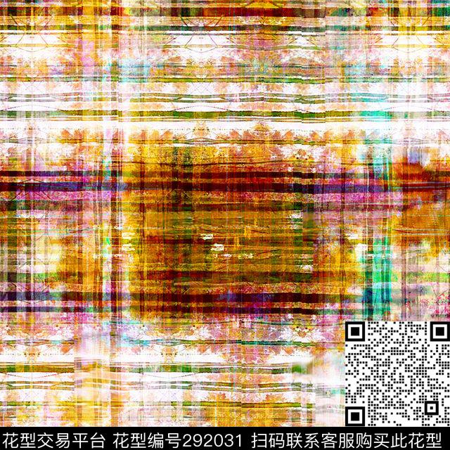 20140223(1) - 292031 - 几何条纹 炫彩 光感 - 数码印花花型 － 女装花型设计 － 瓦栏