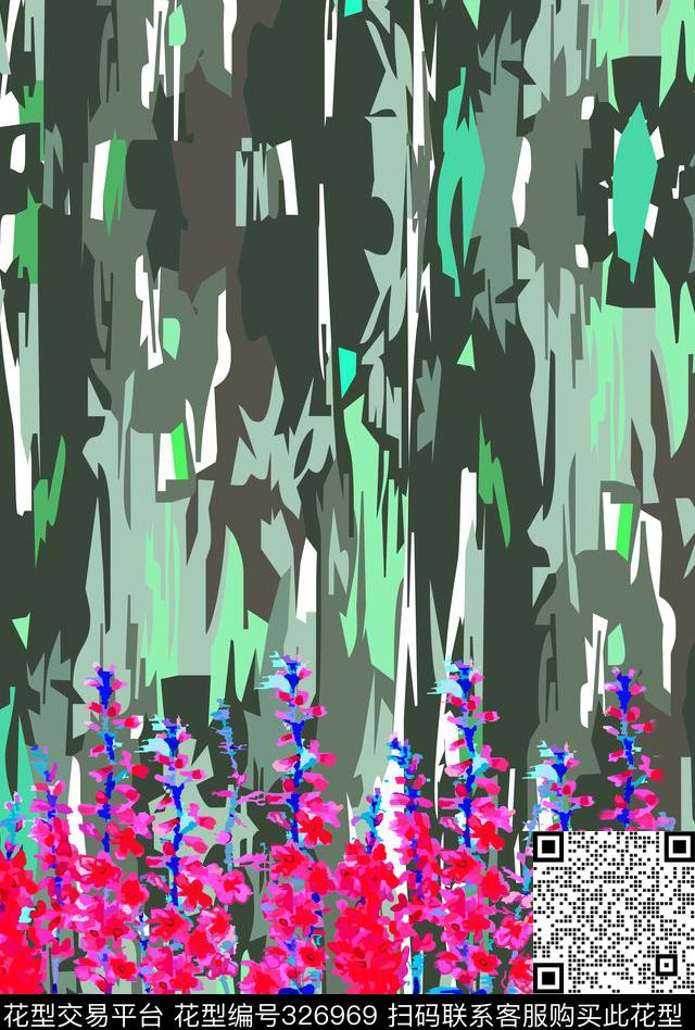 2014521.jpg - 326969 - 抽象 花卉 机理效果 脉络 - 传统印花花型 － 女装花型设计 － 瓦栏