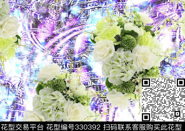 rongqingshiyi-02.tif - 330392 - 循环花型 - 数码印花花型 － 女装花型设计 － 瓦栏
