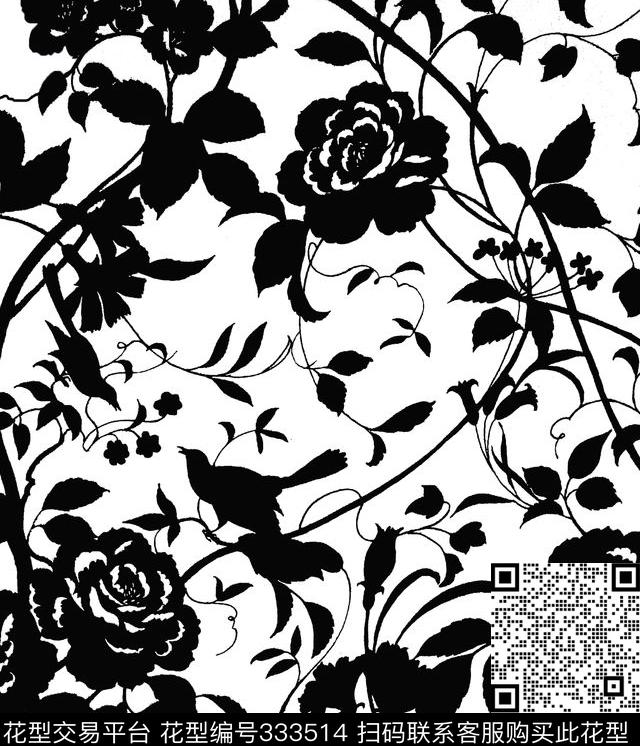 红花.jpg - 333514 -  - 传统印花花型 － 女装花型设计 － 瓦栏