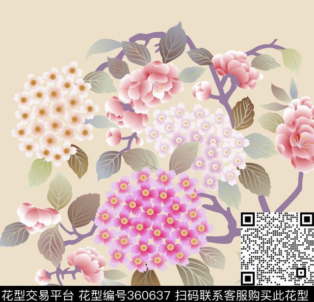 清.韵02.JPG - 360637 -  - 传统印花花型 － 床品花型设计 － 瓦栏