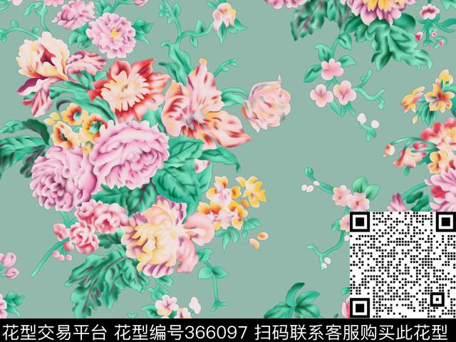 10176.jpg - 366097 -  - 传统印花花型 － 女装花型设计 － 瓦栏