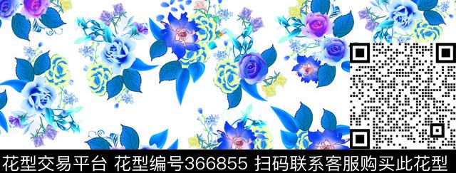 XX40.tif - 366855 - 花卉 - 传统印花花型 － 女装花型设计 － 瓦栏