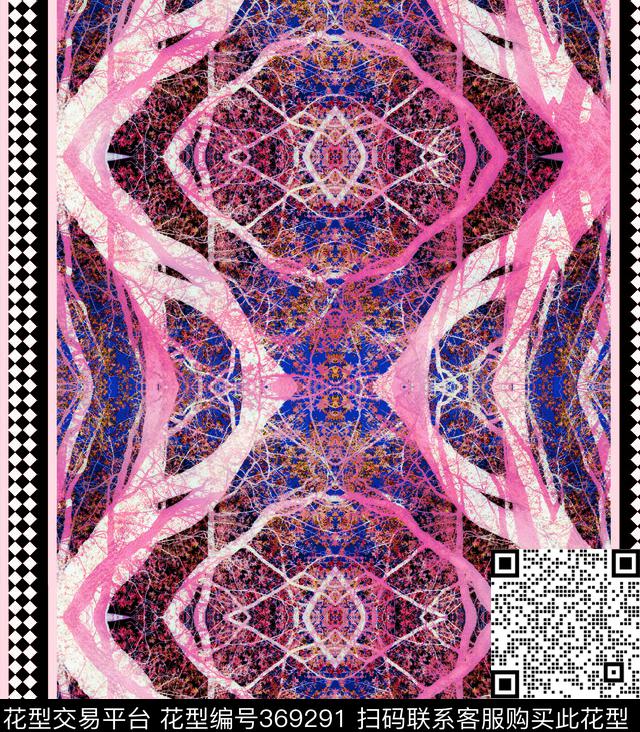 115400.tif - 369291 - 抽象 花纹 - 数码印花花型 － 女装花型设计 － 瓦栏