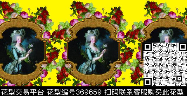 黄 副本.tif - 369659 -  - 数码印花花型 － 花型设计 － 瓦栏