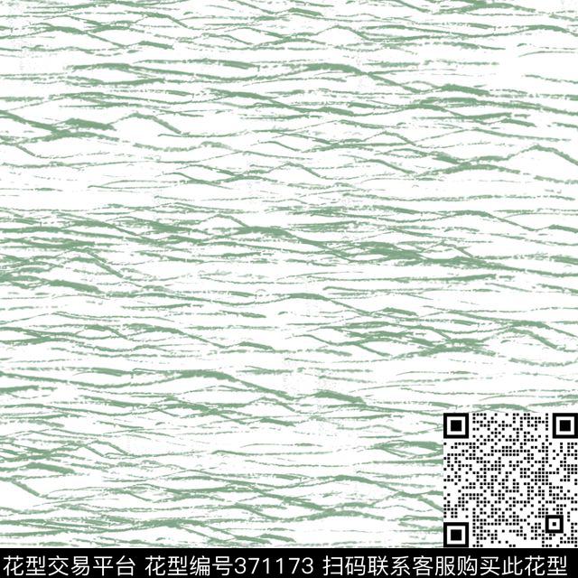水纹 - 371173 - 纹理 线条 鲤跃 - 传统印花花型 － 女装花型设计 － 瓦栏